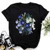 New Women's T-shirt Fashion Floral Pattern Printing Clothing Women's T-shirt Harajuku Casual Fashion Short-sleeved Clothing Top