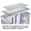 COUGAR PC Case Duoface RGB PRO White Middle Tower White Color Compatible with RTX40 Series 2 Types Front Panel Side Panel Tempered Glass 4 Fans