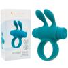 Секс-игрушка - S-Pleasures - Вибрирующее кольцо-кролик - Перезаряжаемое - 5 режимов вибрации - Бирюзовый