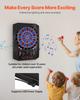 Electronic Dart Board, 336mm Target Dartboard with 45 Games & 474 Variations for Up to 8 Players, 6 Dart Shafts with Flights & 50 Soft Tips, Color LED