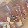 2Pcs 3D Butterfly Nail Accessories Zircon Sparkling Diamond Mini Embellishment Nail Decoration Nail Butterfly Drill