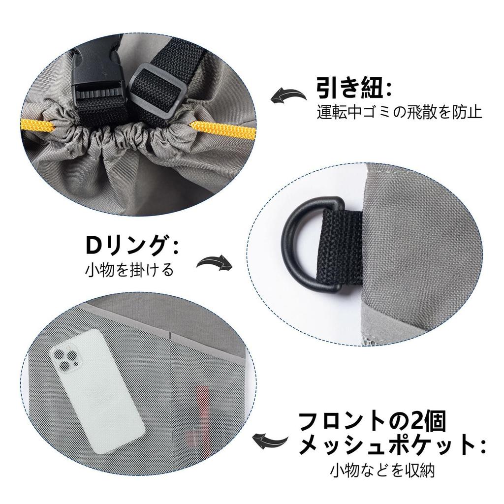 WISEPRO Автомобильный мусорный бак Большой вместимости Органайзер на шнурке с сеткой Портативный автомобильный мусорник Толстый Оксфорд Водонепроницаемый и Сумка для хранения в автомобиле для спинки сиденья