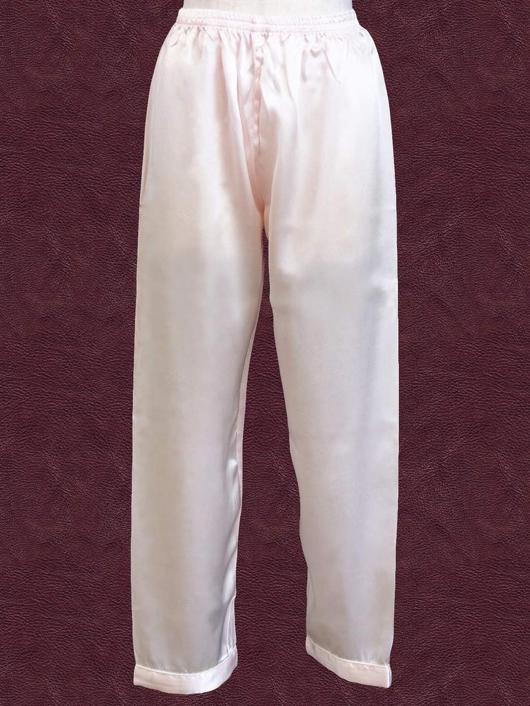 Silk Long Open Floral Baby Pink [Yumekairou] Women's Pajamas, Sleeves, Front, 100% Silk, Embroidery, XL,