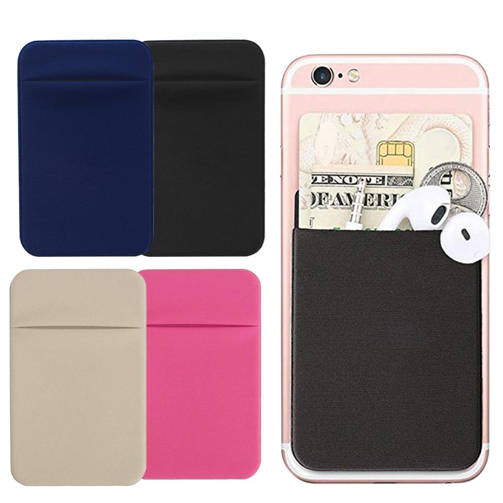 Wallet Adhesive Phone Cash Holder Slim Stick-on Card Pocket Phone Back Pocket Phone Card Holder