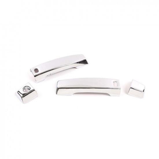 4pcs For 16- Nissan Titan Door Handle Covers Gloss Black w/2 Smartkey hole