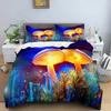 3D Psychedelic Mushroom Boho Mushroom Comfortable Duvet Quilt Cover Pillowcase Bedding Set Bedroom Decoration Home Textile