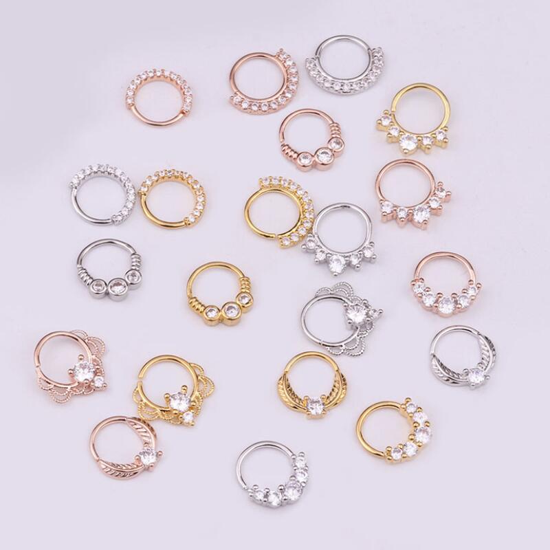 8 мм кольцо из нержавеющей стали для носа для женщин кольца для перегородки носа хрящ для пирсинга ушей