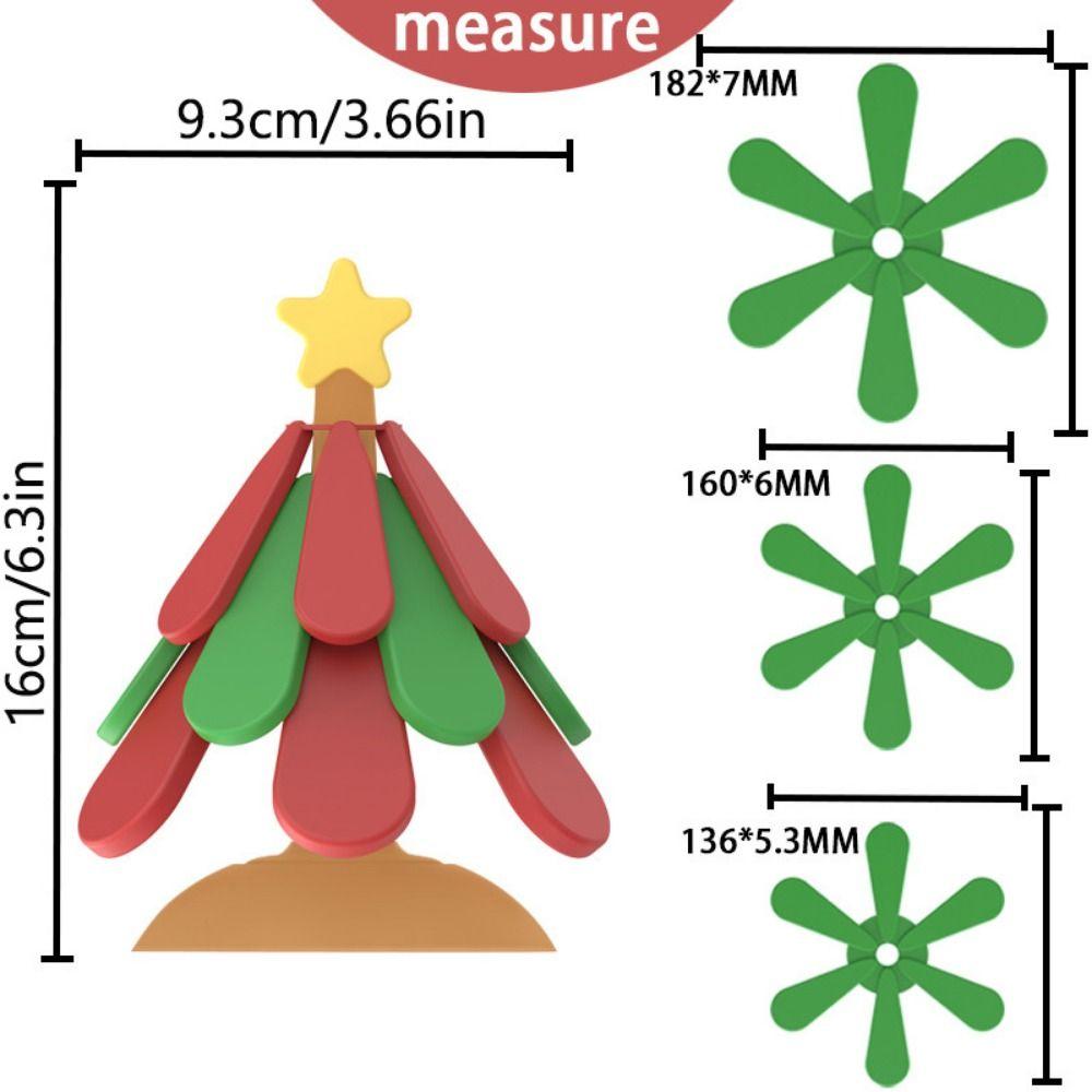 Non-slip Dishes Heat Insulation Pad Suction Cup Base Tree Table Mat  Christmas Decoration