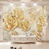 Luxury Photo Wallpaper European Jewelry Diamond Pearl Gold Mural Living Room Bedroom Sofa Wall Paper Home Decor