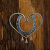 1 Piece Metal Heart-Shaped Horseshoe Wind Chimes Love Wind Chimes Garden Home Decoration