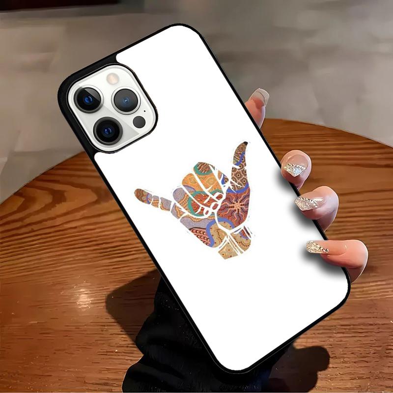 Shaka Hand Surf Hang Loose Surfing Phone Case For iPhone 17 Air 16 15 14 13 12 11 Pro Max Max Plus Bumper Case Cover