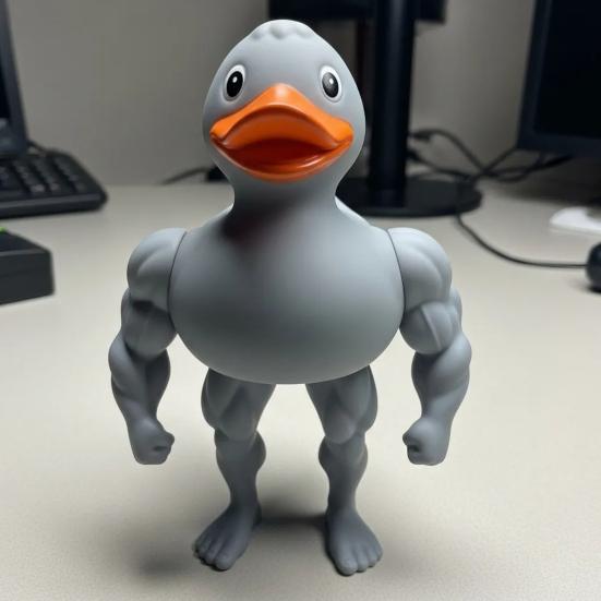 Фигурка мускулистой утки The Gym Bro of The Duck World, 3D-печатная статуэтка мускулистой утки, подарок для любителей фитнеса и любителей протеинового порошка
