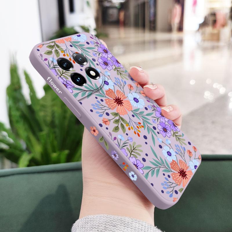 Чехол для телефона Miss Flower для Oneplus 11 11R 10 10R 10T 9R 9RT 9 8T 8 7 7T Pro 5G Жидкий силиконовый чехол
