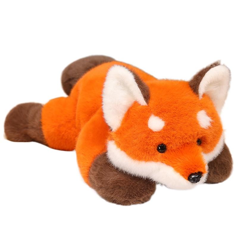 1Pc 30cm Lovely Plush Lying Grey Raccoon Toys Kawaii Panda Fox Plushie Pillow Stuffed Soft Animal Cushion Birthday Gift