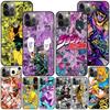 Jojo 'S Bizarre Case For Iphone 14 11 13 Pro Max 12 Mini Xr 7 8 Plus Se 2020 Xs 6 6s +Coque Black Soft Mobile Phone Bag Cover