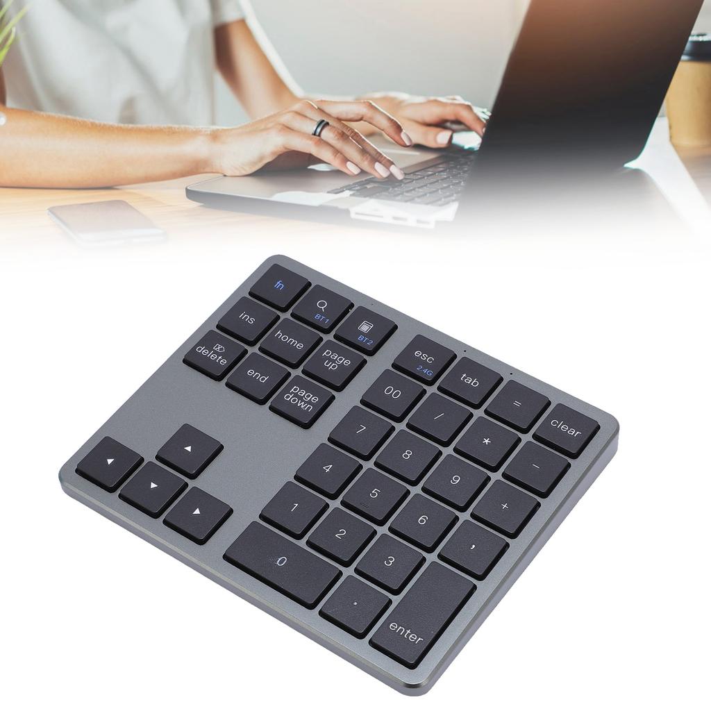 Number Pad Wireless   Dual Mode 35 Keys Rechargeable   Numeric Keypad for Laptop PC Tablet