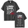 Футболка Loded Diper Diper Overload Tour Мужская Женская Винтажная Рок с коротким рукавом Мужская Повседневная Чистый хлопок Летние футболки