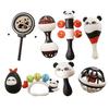 Infant Rattle Maracas Toy Plastic Panda Theme Multiuse For Early Education Hand Eye Coordination Motor Skill Enhancement