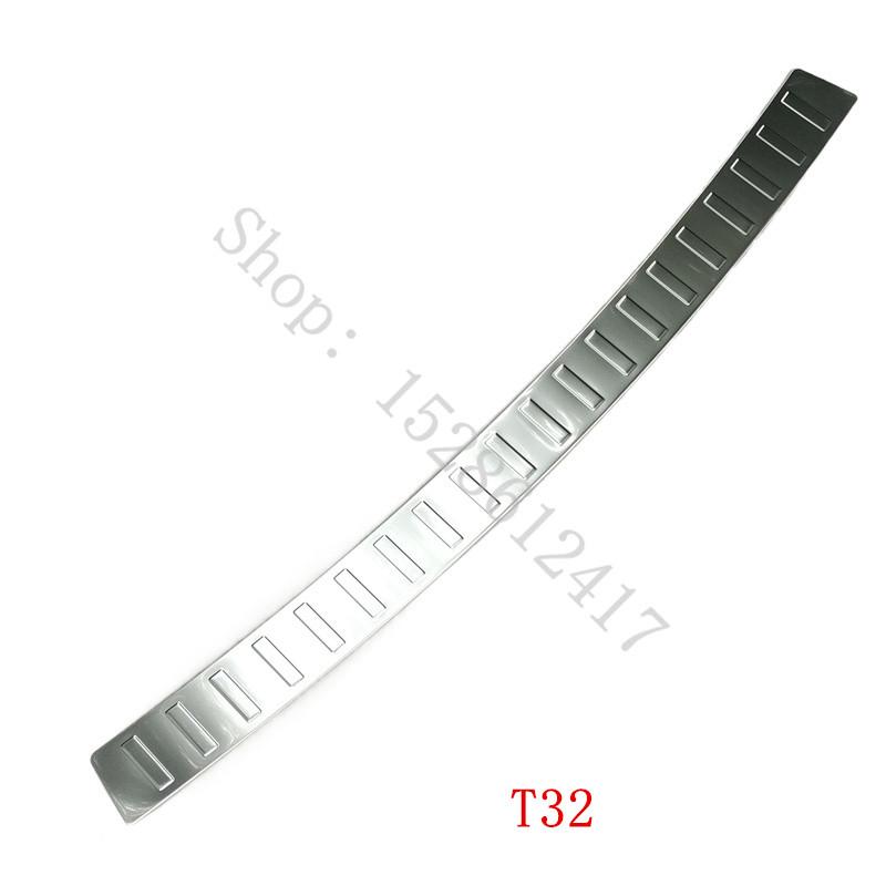 For Nissan X-Trail X Trail Rogue T32 2014 2015~ Car Accessories stainless Rear Bumper Protector Sill Trunk Tread Plate Trim