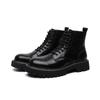 2025 British Martin Boots Men's Trend Versatile ins Boots Tooling Casual Black Medium Leather Boots 68009-R
