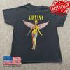 Футболка в стиле Nirvana «In Utero» Белая с графическим изображением ангела Стиль 90-х Гранж Рок Унисекс Футболка
