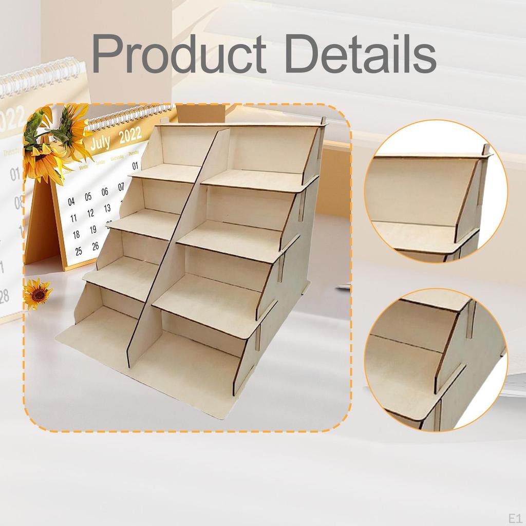 Стойка-подставка для открыток, Многофункциональная деревянная открытка для