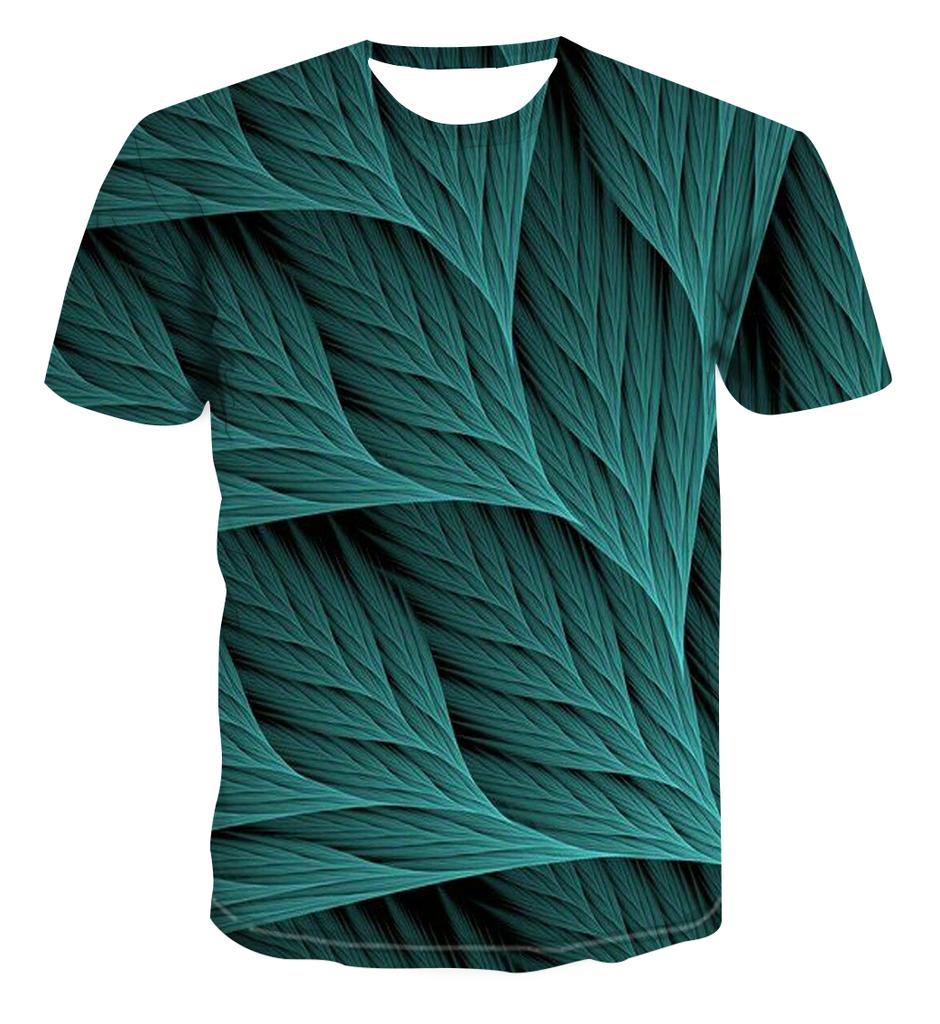 Fashion Men's T-shirts With Abstract Three-dimensional Graphic T Shirts Summer Casual Breathable T-shirts with Short Sleeves Top