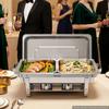 VEVOR 1 Pack Chafing Dish for Buffet Set, 9QT/ 8.5L Stainless Steel Chafer, for Banquet Party Wedding, Rectangle Buffet Server and Warmer