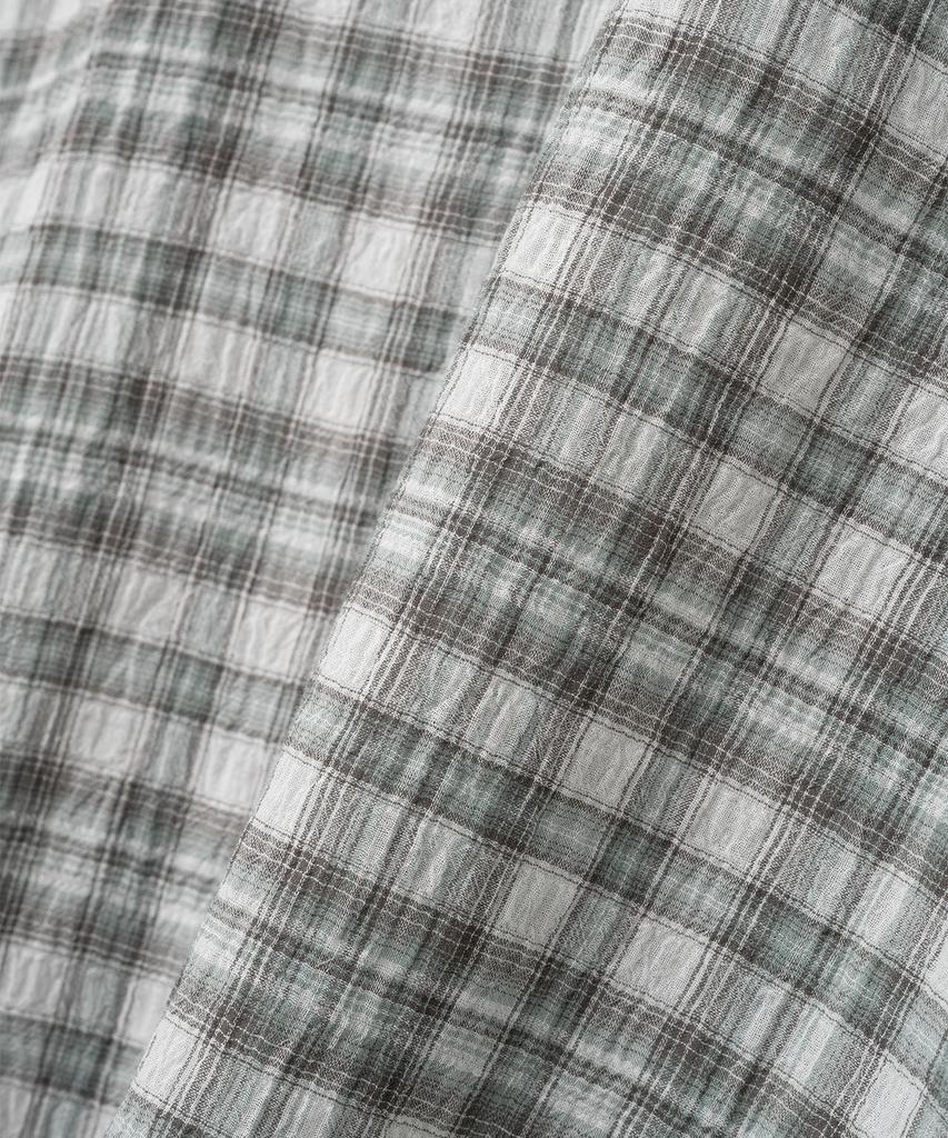 MILLO ARCHIVE Ombre Check Half Shirt [Grayish Green]