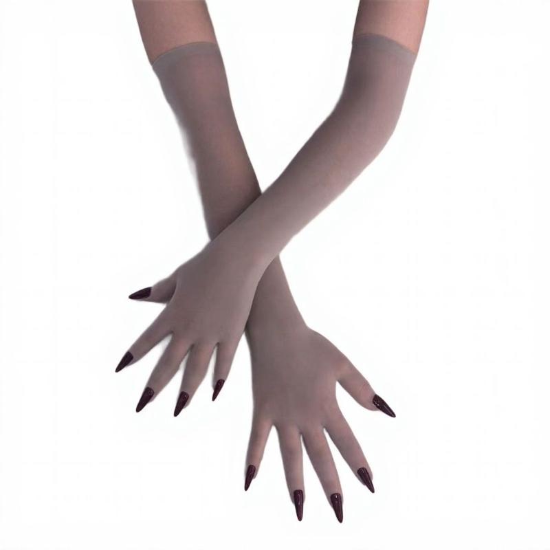 1 пара бесшовных сетчатых перчаток для пальцев, забавные перчатки для косплея, Хэллоуина, клубных танцев, свадебной вечеринки, аксессуары, перчатки для ногтей