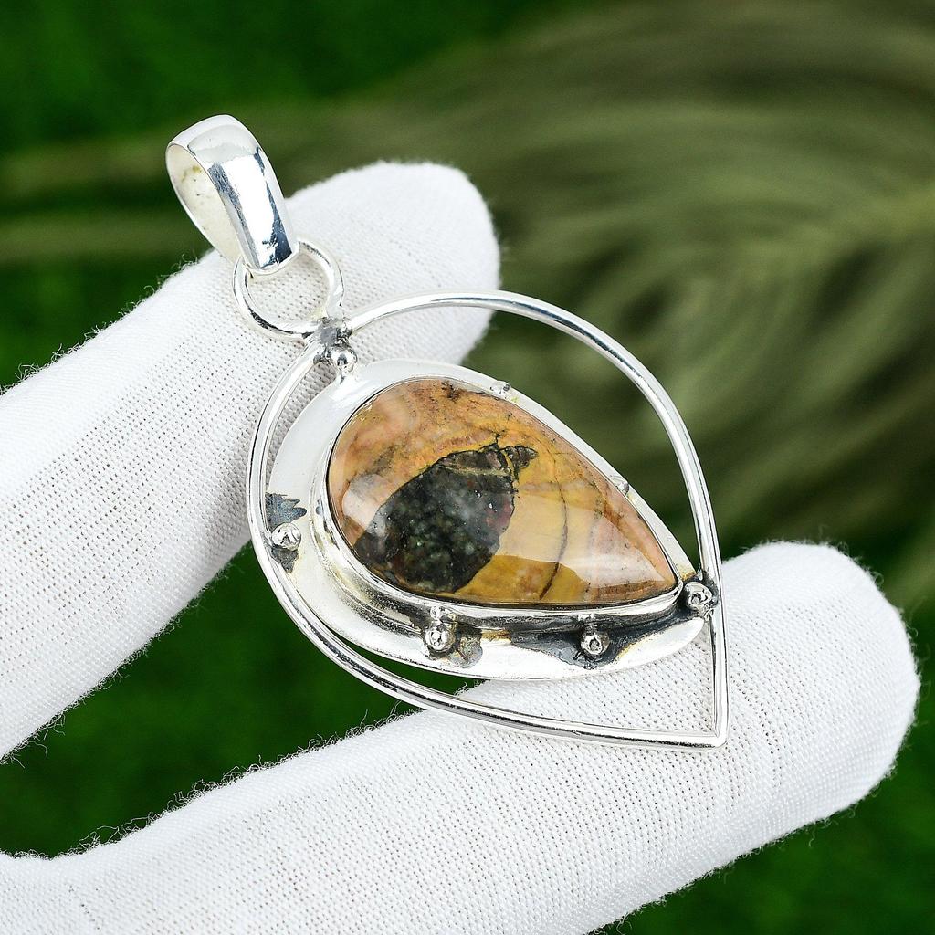 Gift For Women Jewelry Pendant 925 Sterling Silver Natural Bauxite Gemstone