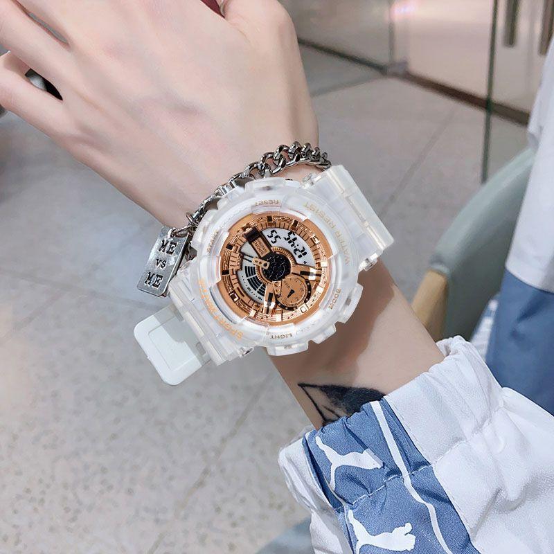 CE40 Повседневные и модные мужские часы, водонепроницаемые, с большим циферблатом, электронные часы с ночной подсветкой, крутые часы в подарок для мужчины