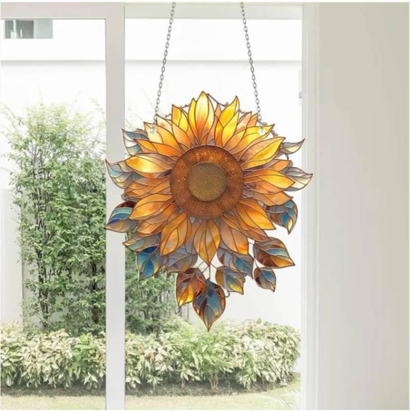 Colorful Sunflower Acrylic Window Hanger Suitable For Daily Decoration Home