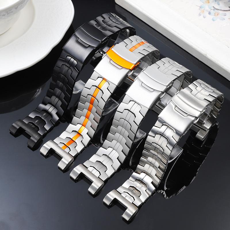 Для Casio G-SHOCK Серии GST GST-210/W120L/S130L/S310 GST-B100 W300/400G Мужские Ремешок для часов Титановый сплав Сталь Модифицированный ремешок для часов