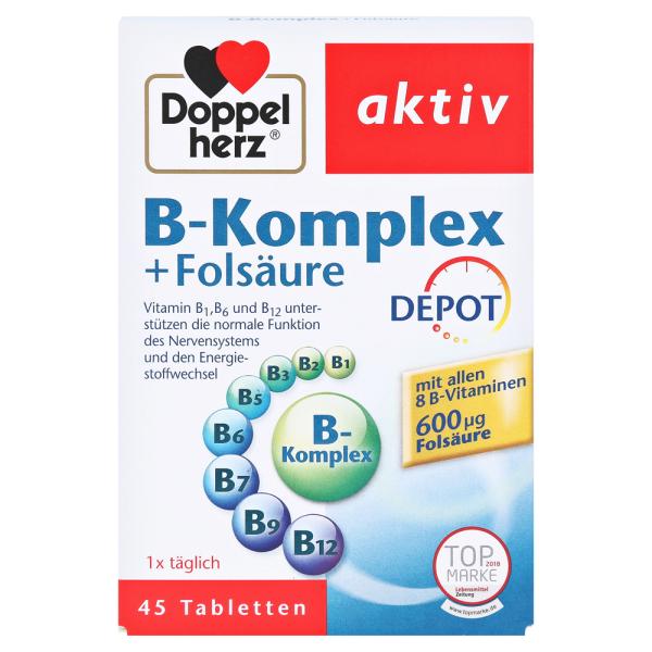 Doppelhertz Complex Vitamin B + Folic Acid 45st