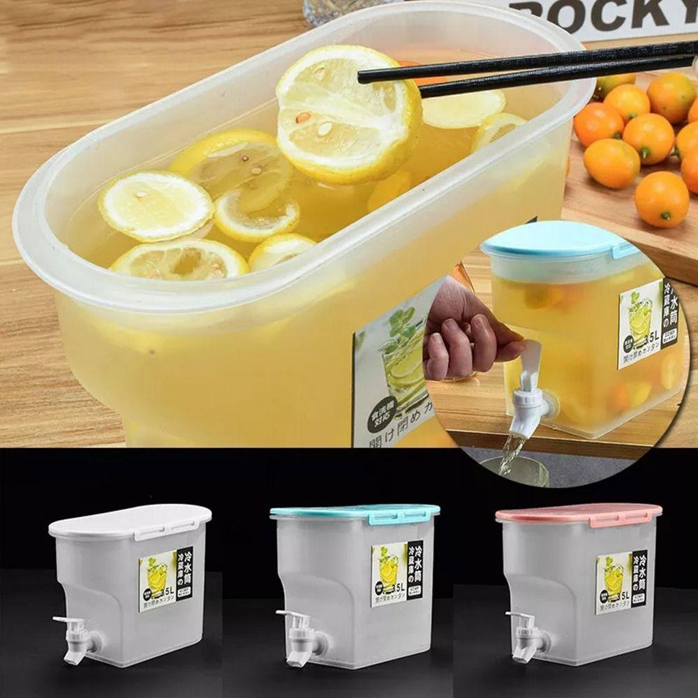 Plastic Drink Dispenser Fruit Teapot Refrigerator Cold Kettle New Drink Water Kettle