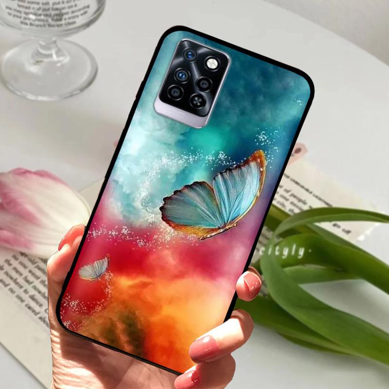 Чехол для Infinix Note 10 Plus Черный Мягкий силикон ТПУ Задняя крышка Для Infinix Note10 Pro NFC Чехол для телефона Note 10 Pro Plus Бампер