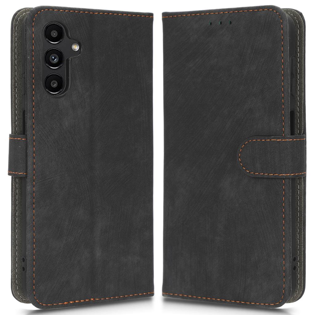 Для Samsung Galaxy A13 5G/A04s 4G (164,7 х 76,7 х 9,1 мм) Кожаный чехол-кошелек с защитой от RFID-сканирования и противокражной защитой, подставка, откидная крышка