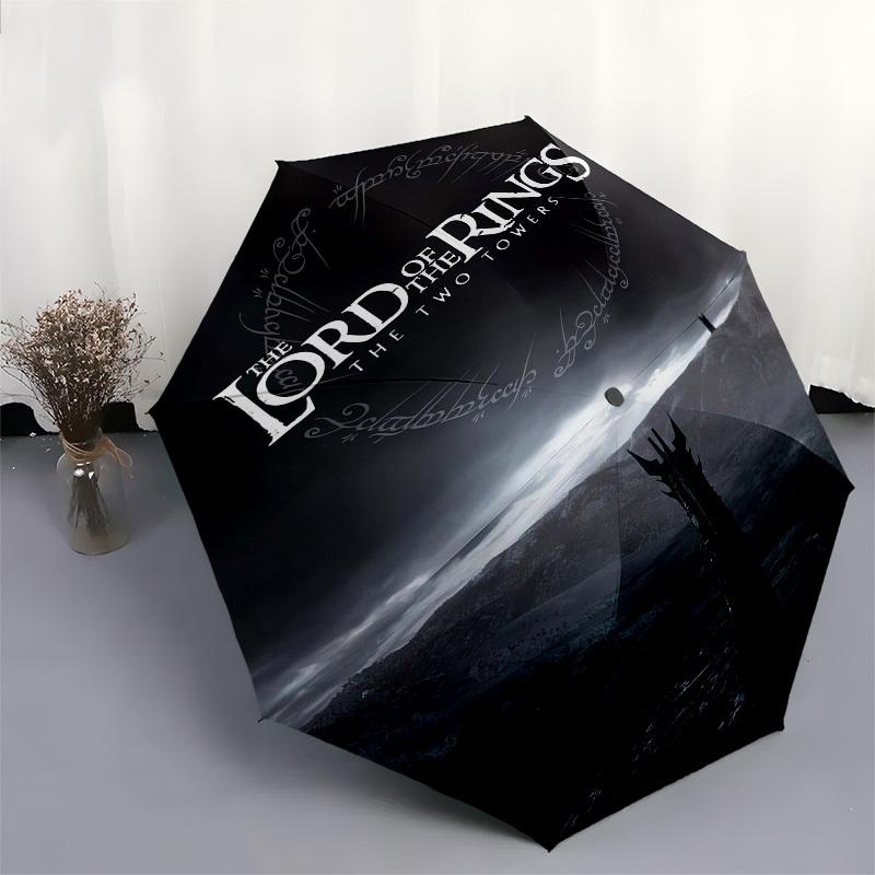 1pc The Two Towers Umbrella with Plastic Handle,Suitable for All Seasons Travel Outdoor Multi-functional UmbrellaDCS037