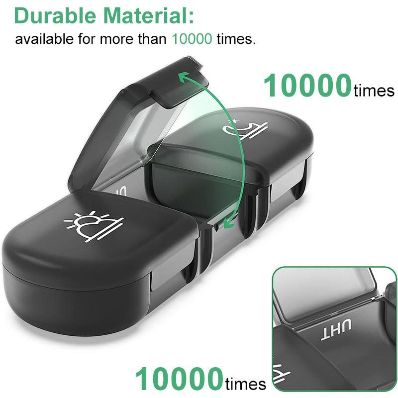 Еженедельный органайзер для таблеток на 3 раза в день, большая 7-дневная таблетка с отдельными контейнерами, портативная таблетка для витаминов/рыбьего жира