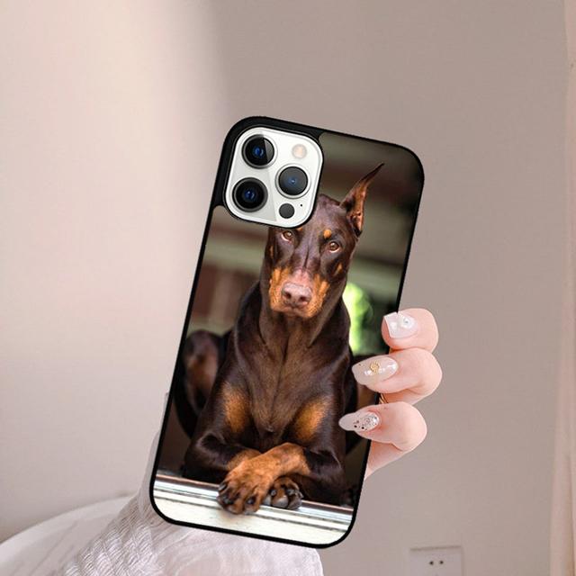 МИЛЫЙ ДОБЕРМАН ПОРОДА СОБАК чехол для телефона Cover For iPhone 17 Air 16 15 14 Plus apple 16 11 12 13 Pro Max coque