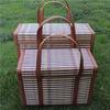 Ручная бамбуковая корзина в пасторальном стиле, складная корзина для пикника для кемпинга