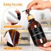 12PCS Bathroom Labels for Soap Dispenser, Removable Bathroom Organization Labels, Waterproof Bottle Labels for Shampoo Conditioner Body Wash (Black)