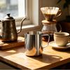 SIMELO Coffee Art Latte Art Pitcher, 304 Stainless Steel Pointed Spout Coffee Cup, Milk Frother Cup, 600ML with Scale