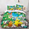 Постельное белье Pokemon Мультяшное Аниме Детская Спальня Одеяло Мальчик Девочка Постельные принадлежности Односпальное Двуспальное King Наволочка Пикачу Подарок
