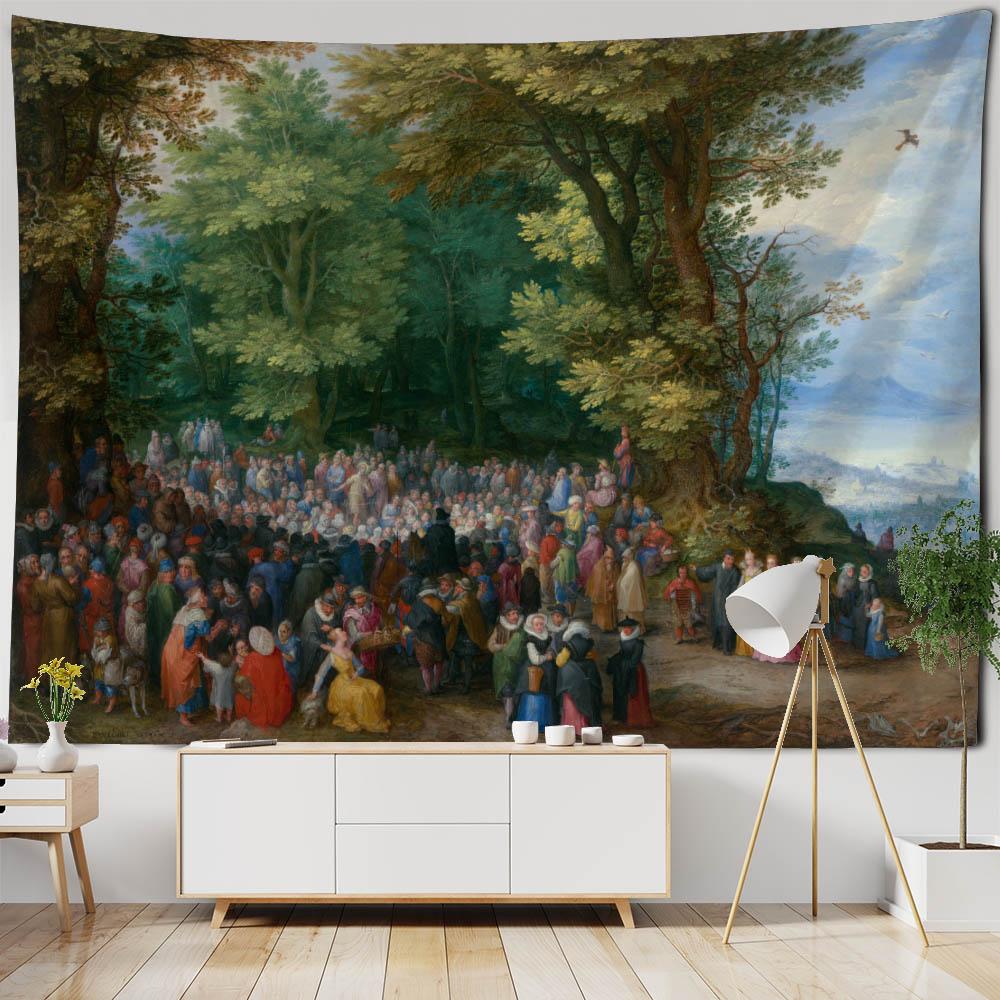 Винтажная живопись маслом, художественная печать, гобелен, настенное украшение, фон для художественной комнаты, эстетичные аксессуары для домашнего декора