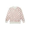 Checkerboard Casual Crew Neck Pullover Long Sleeve Sweatshirt Women Sweatshirt Pink VM00091HC1M