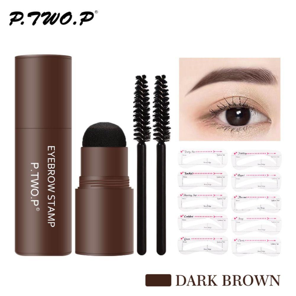 Stencils Eyebrow Pen Brushes One Step Shaping Makeup Set Eyebrow Stamp Brow Stamp Shaping Kit