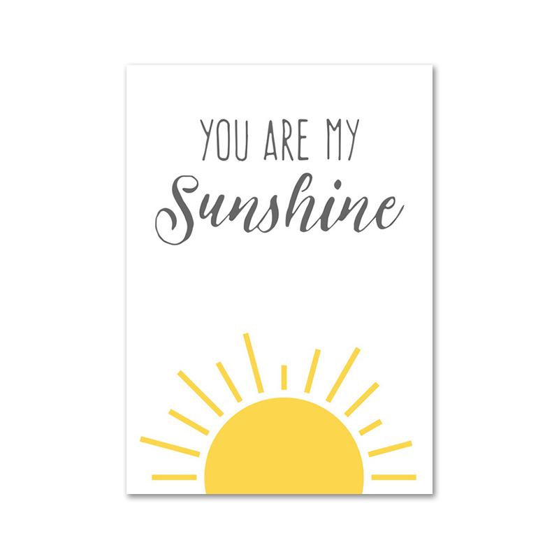 Lighthouse Cartoon Poster Print Sun Night Sky Stars Modular Canvas Painting Nordic Wall Art Pictures Artwork Home Bedroom Decor