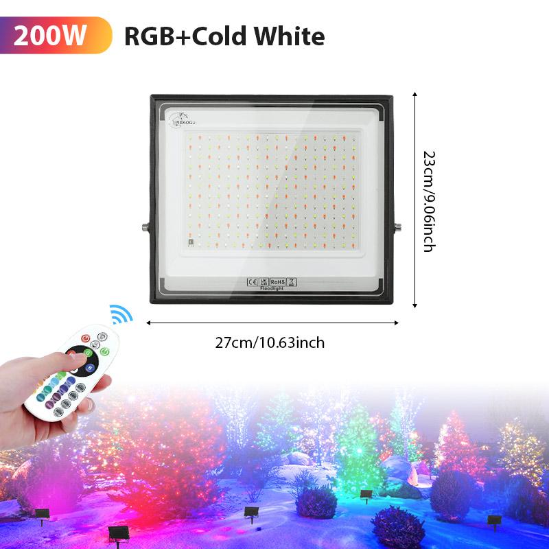 RGB LED Прожектор Пульт ДУ 20Вт 30Вт 50Вт 100Вт 150Вт 200Вт Наружные Прожекторы AC220В Водонепроницаемый IP66 Наружный Окружающий Свет